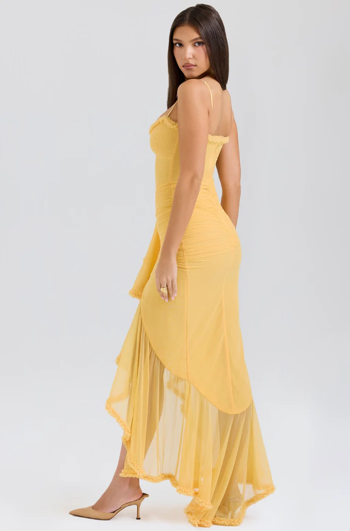 Alexandra | Women's Wedding Guest Lace Ruched Dress - Image 10