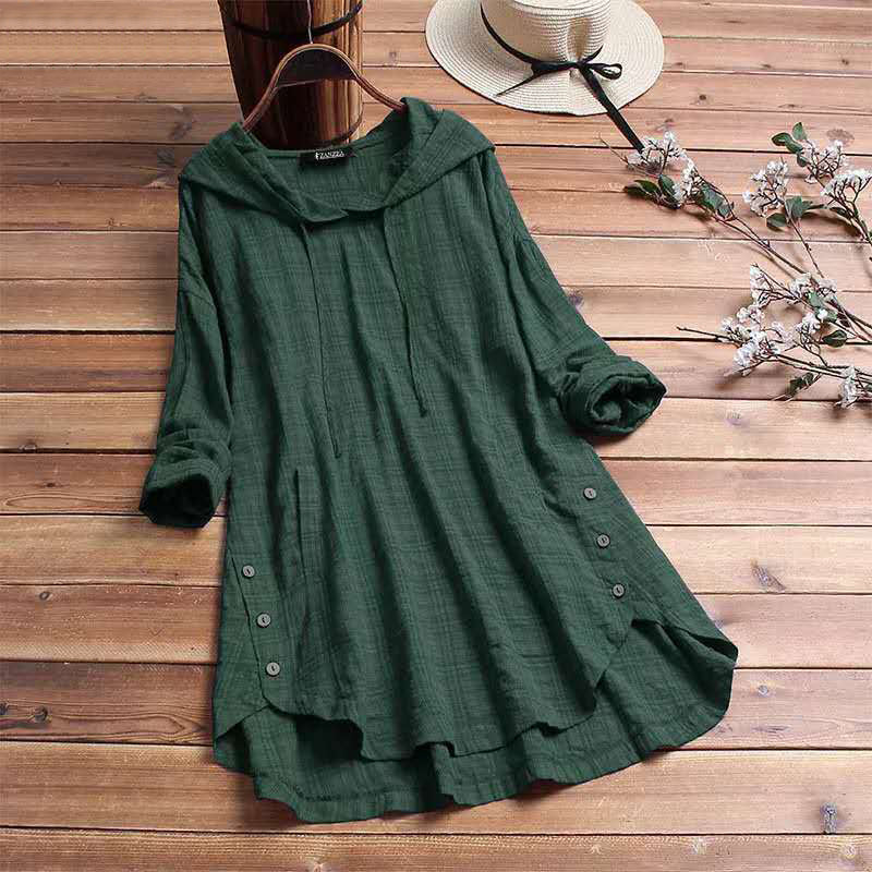 Amara™ | Plaid Comfort Hoodie Dress - Image 3