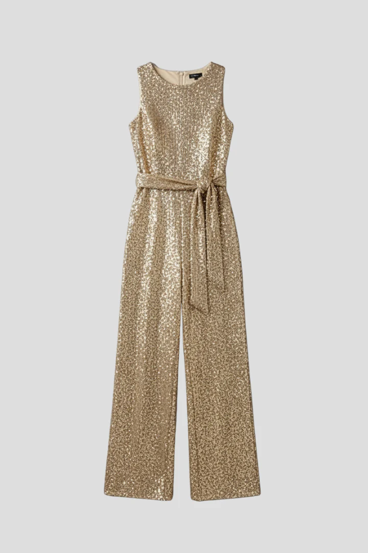 Amara | Women's Sequin Wide Leg Jumpsuit