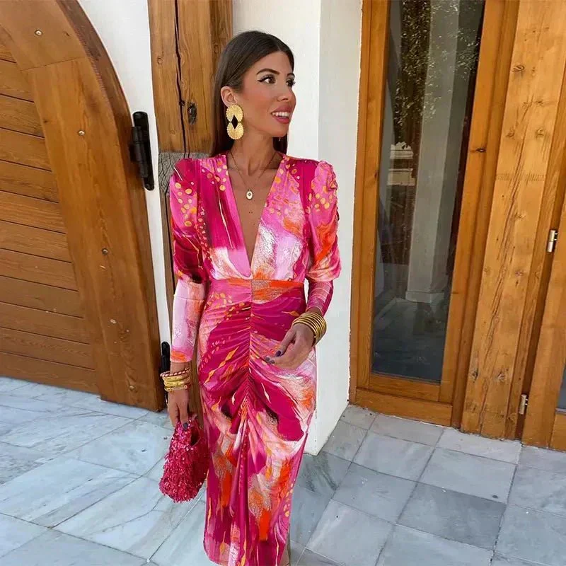 Anastasia | Women's Wedding Guest Wrap Maxi Dress Evening - Image 3