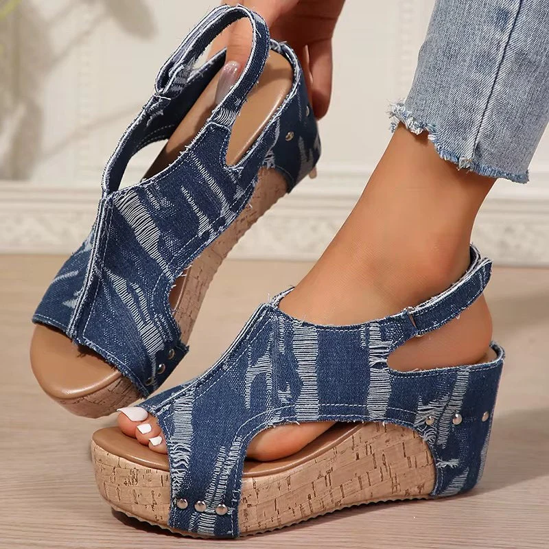 Anika | Women's Cork Wedge Sandals - Image 6