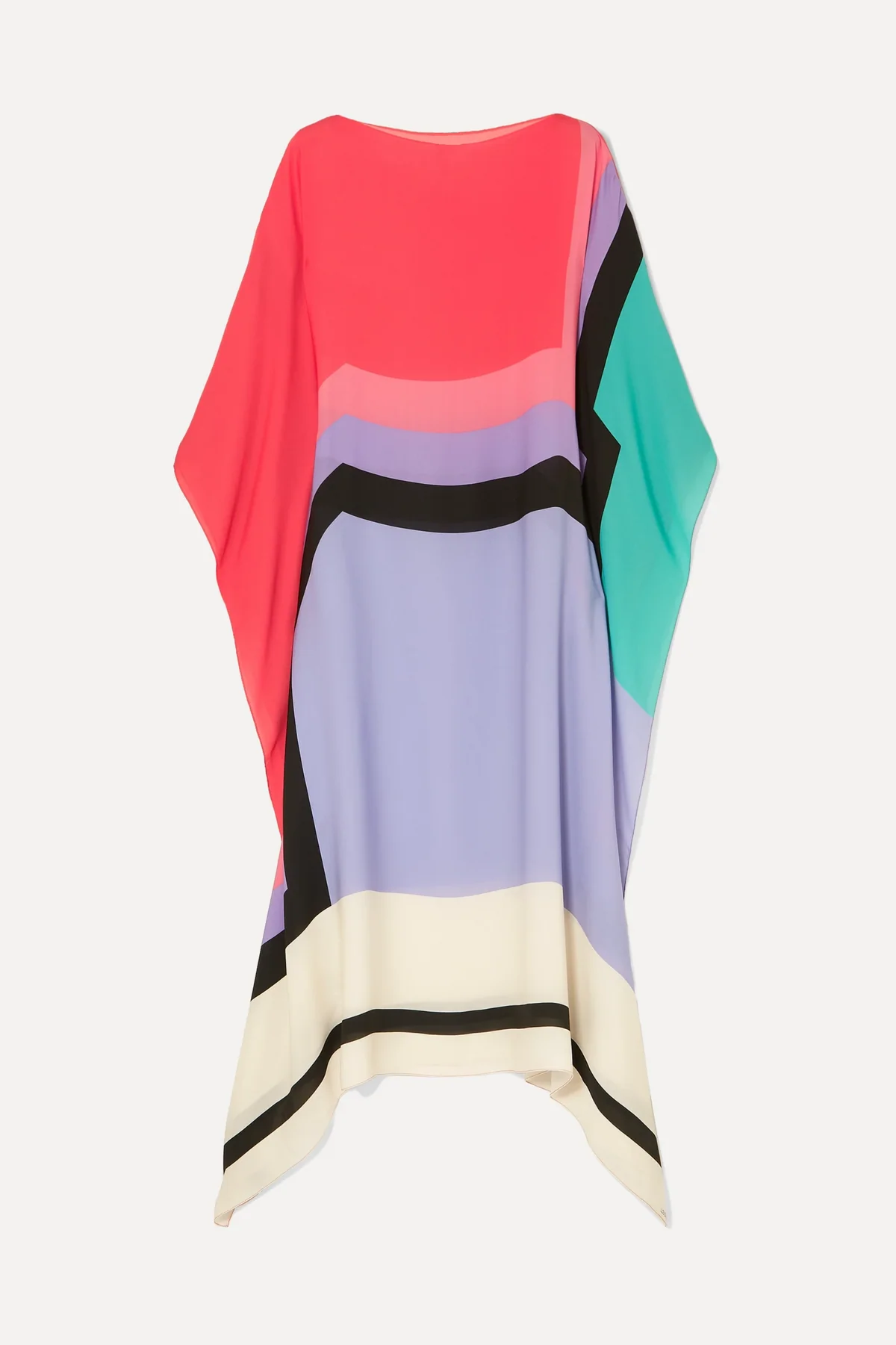 Aria | Women's Caftan Dress Geometric Print Batwing Sleeve Maxi Dress - Image 13