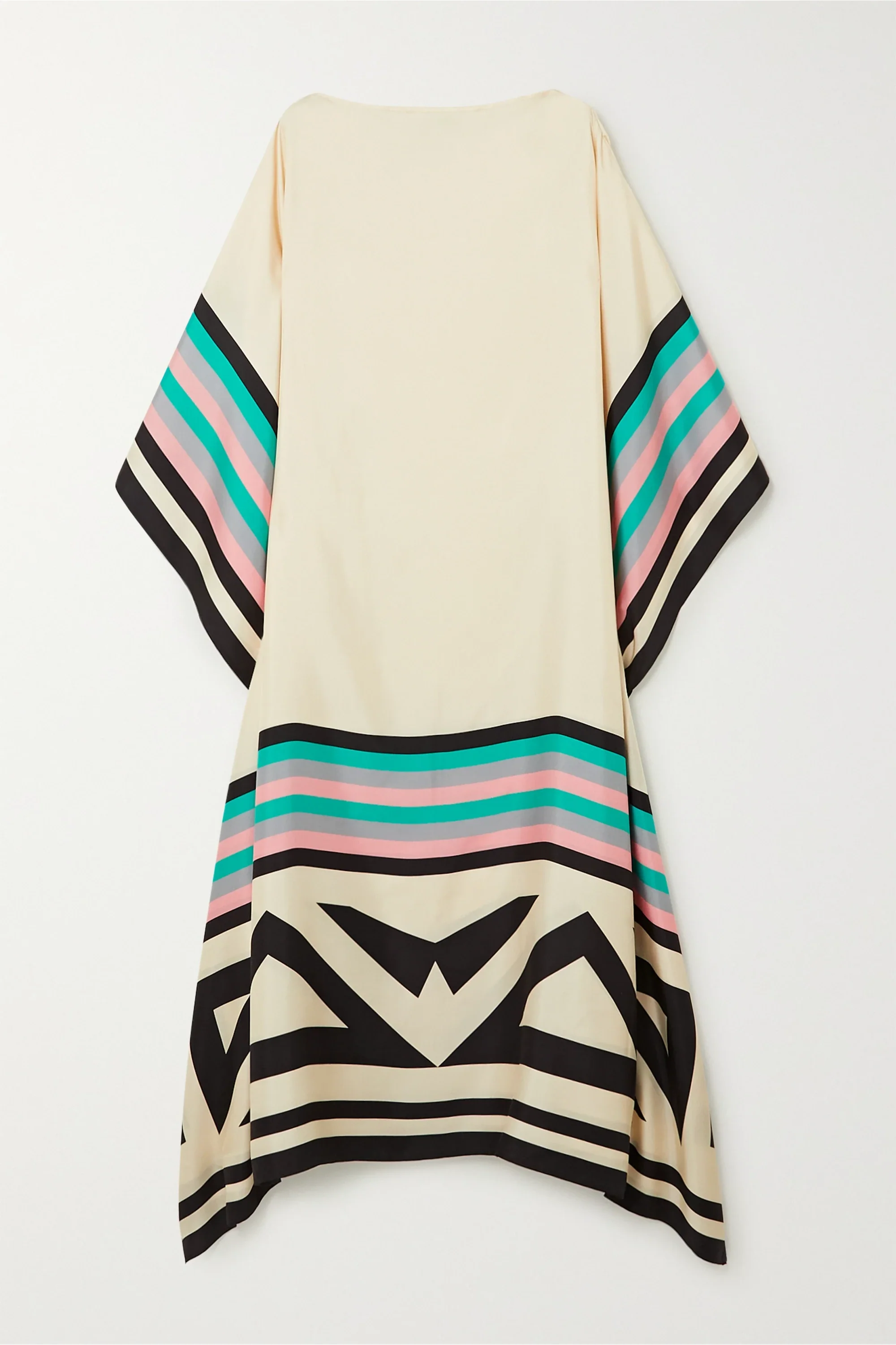 Aria | Women's Caftan Dress Geometric Print Batwing Sleeve Maxi Dress - Image 16