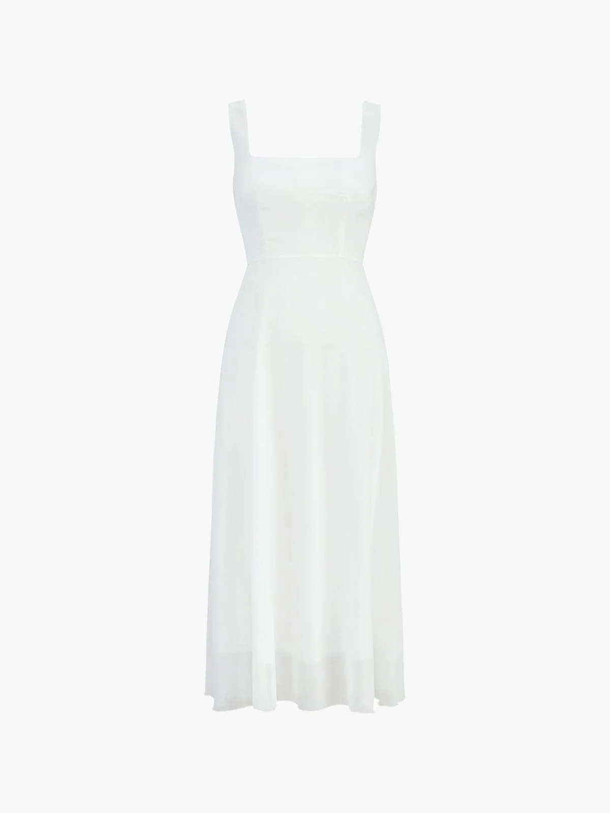 Aria | Women's Square Neck A-Line Midi Dress Summer Wedding - Image 3