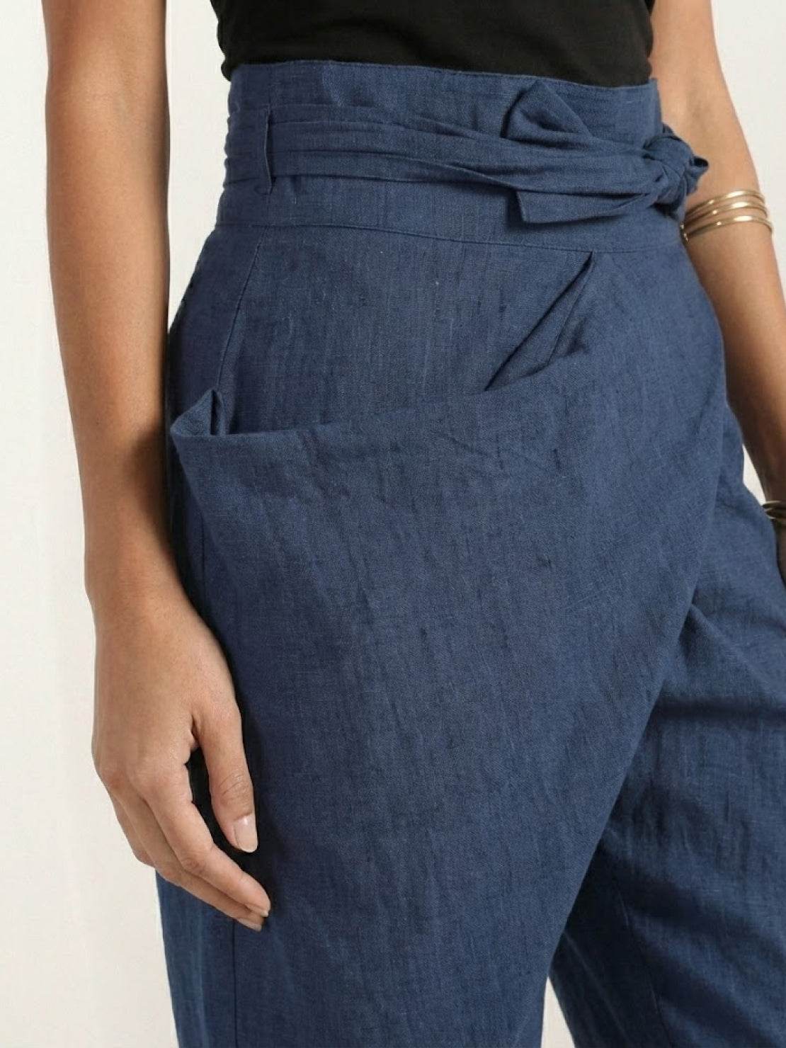 Atlas | Women's High Waist Wrap Front Cropped Tapered Pants - Image 14