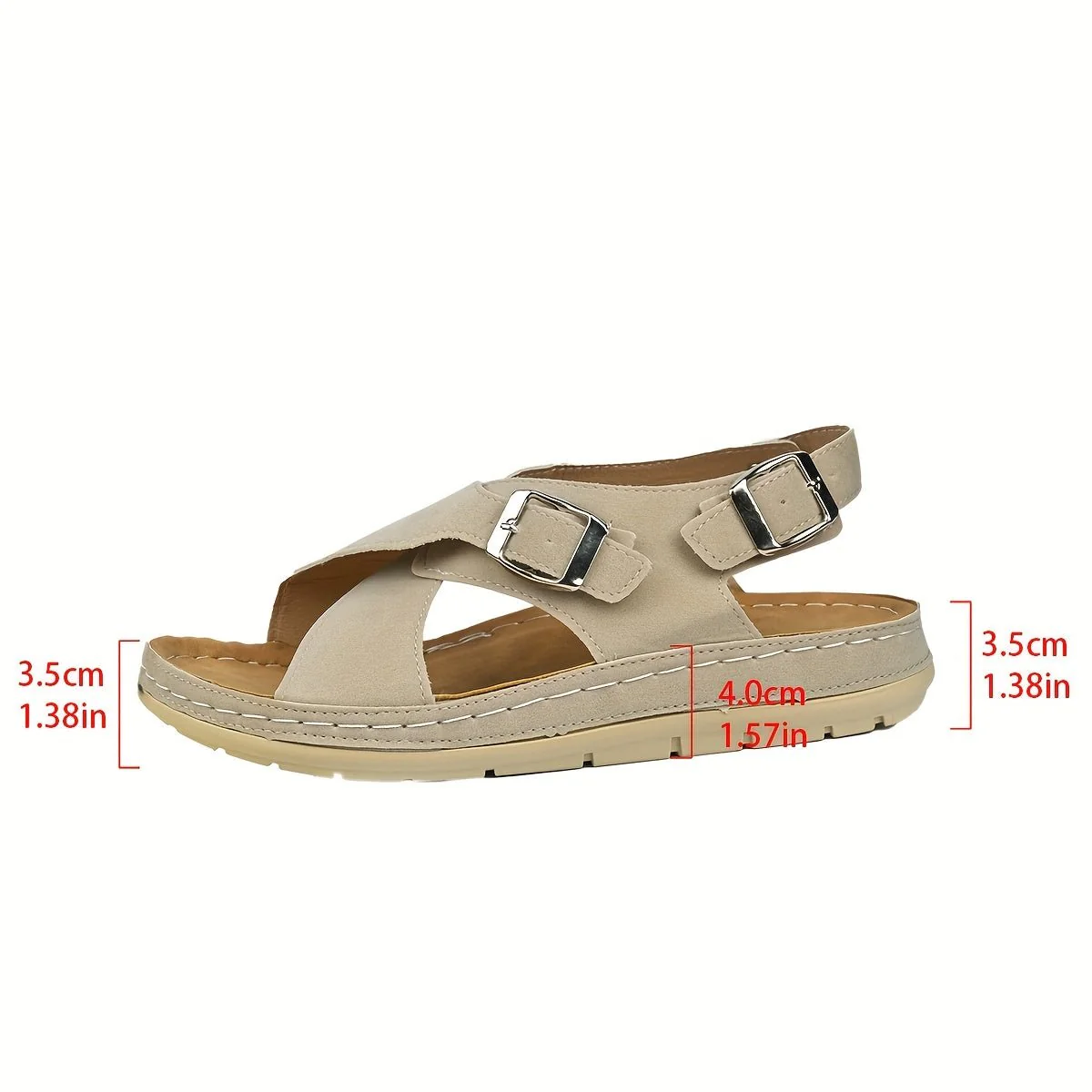 Aurelia | Women's Double Buckle Platform Sandals - Image 11