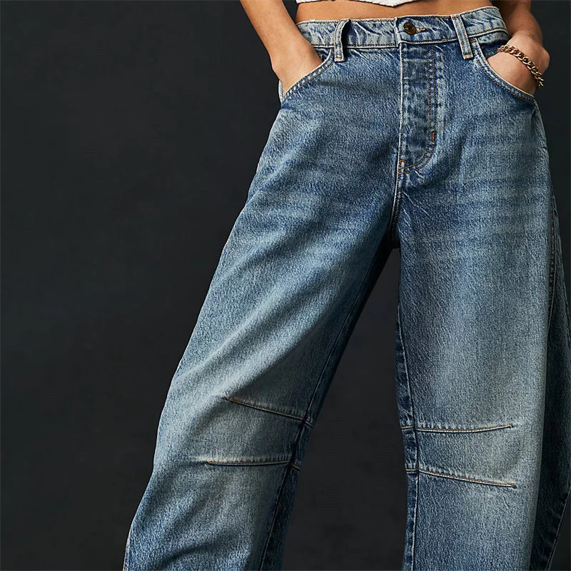Barrel | Women's High Waist Barrel Leg Jeans Relaxed Fit Denim - Image 13