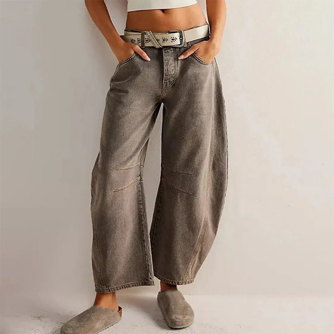 Barrel | Women's High Waist Barrel Leg Jeans Relaxed Fit Denim - Image 3