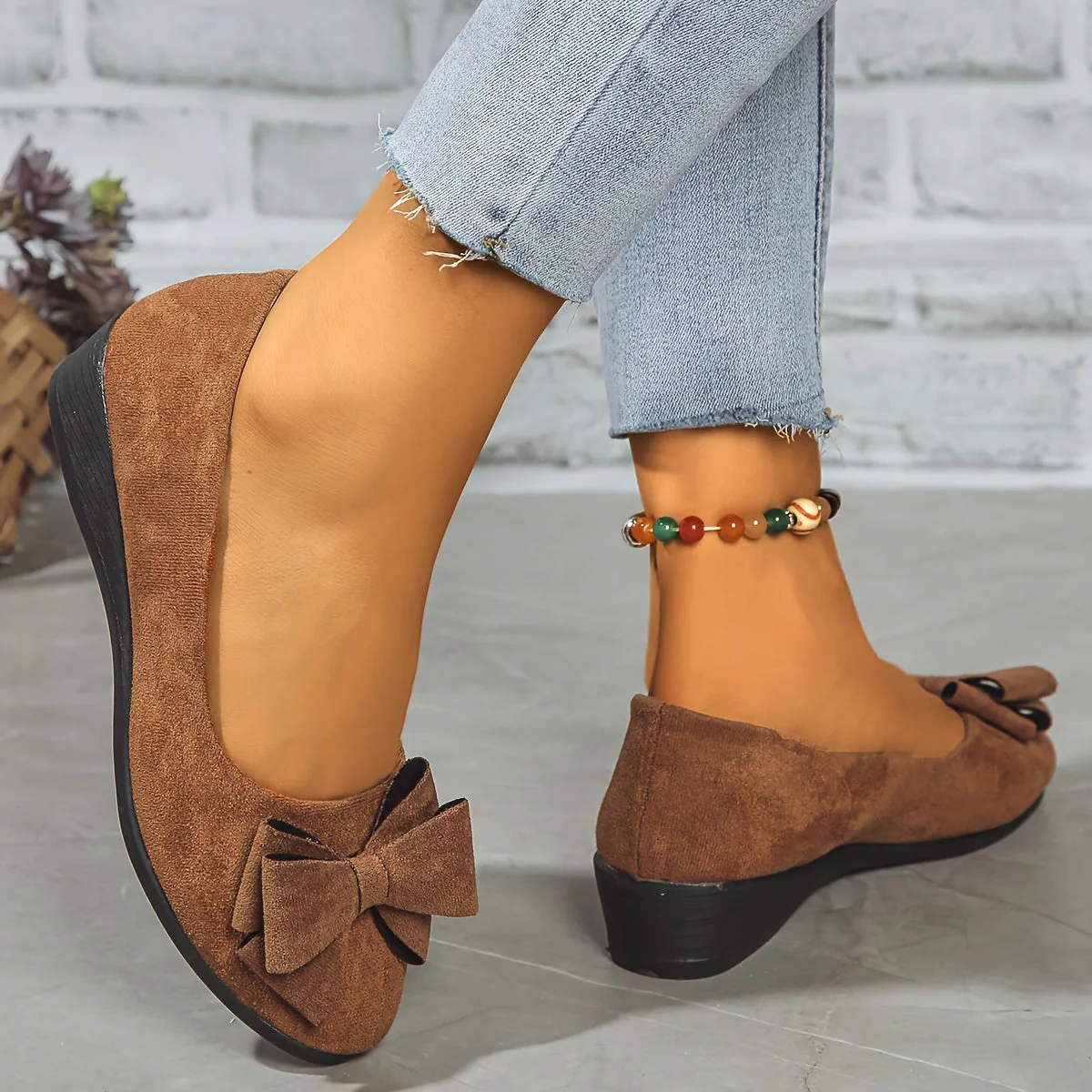 Bella | Women's Bow Detail Round Toe Ballet Flats Slip-On - Image 13