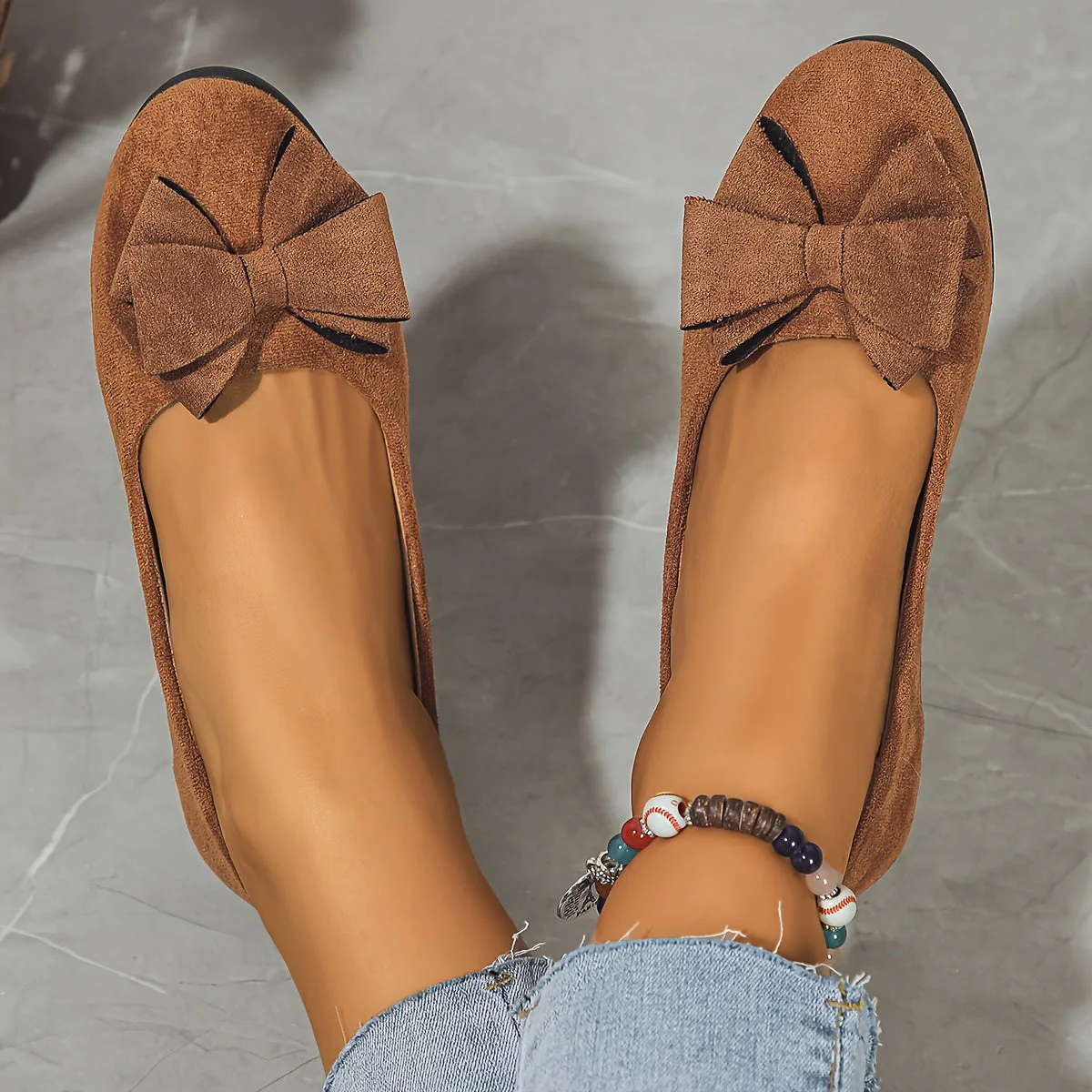 Bella | Women's Bow Detail Round Toe Ballet Flats Slip-On - Image 21