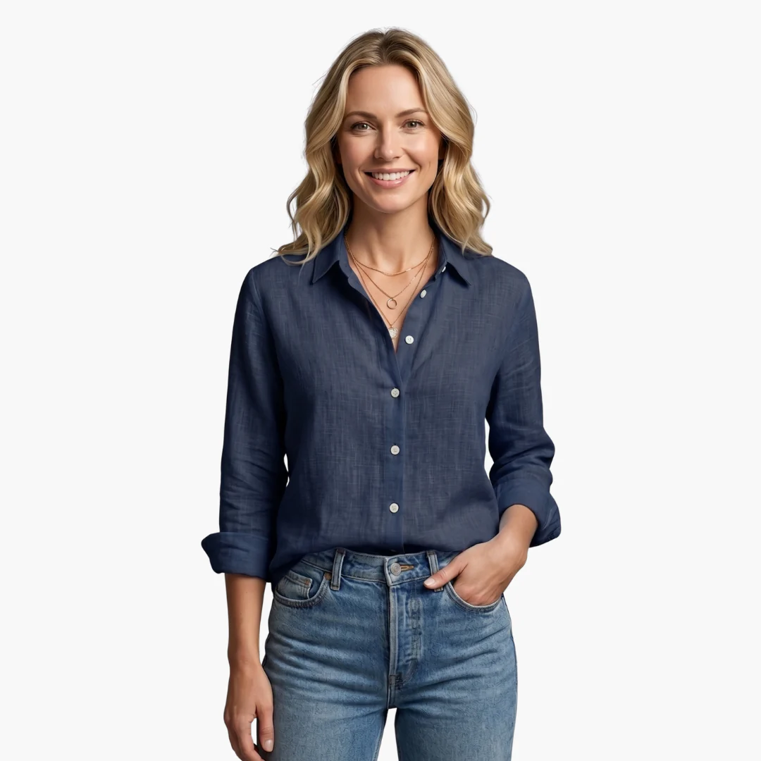 Bianca | Women's Long Sleeve Button Down Shirt - Image 10