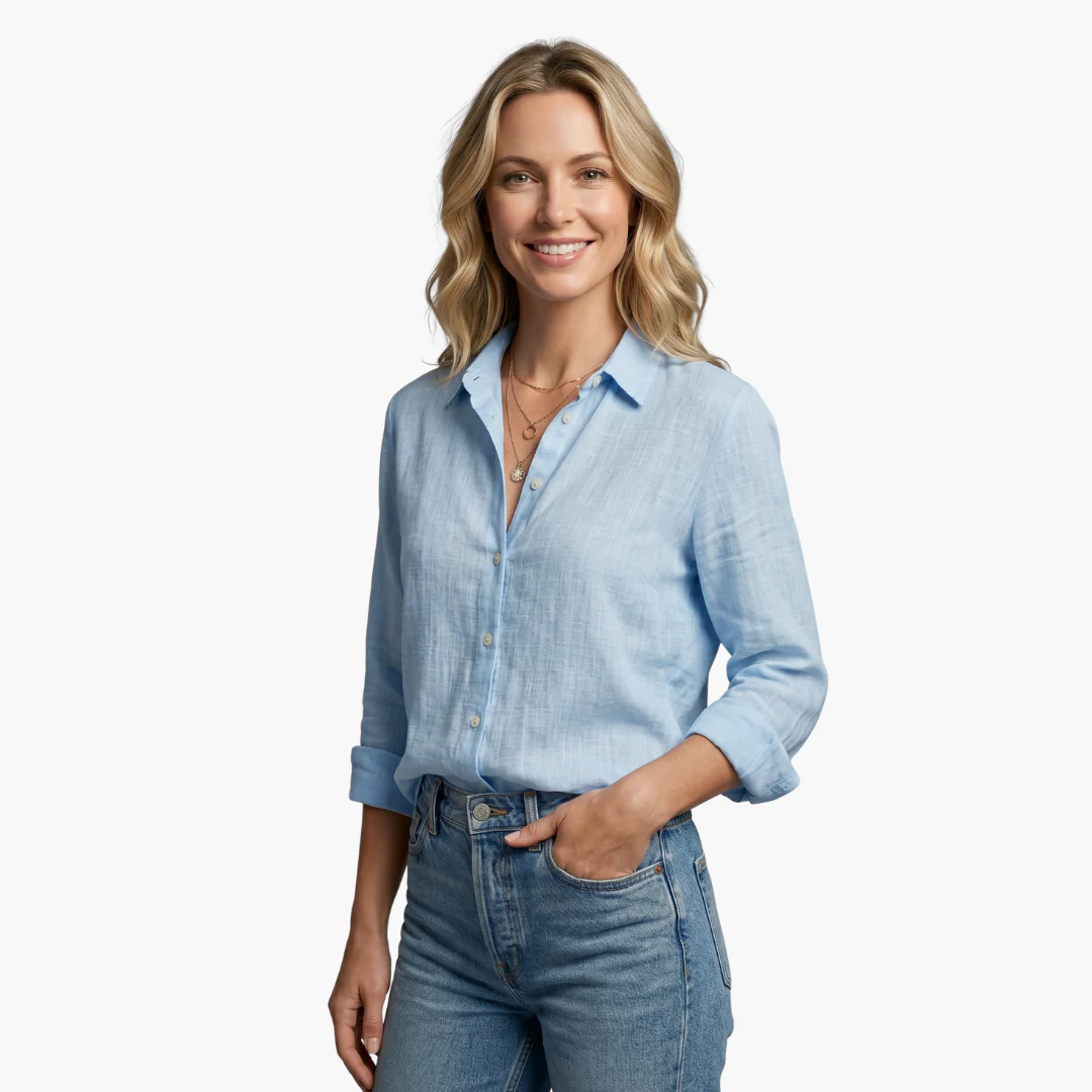 Bianca | Women's Long Sleeve Button Down Shirt - Image 3