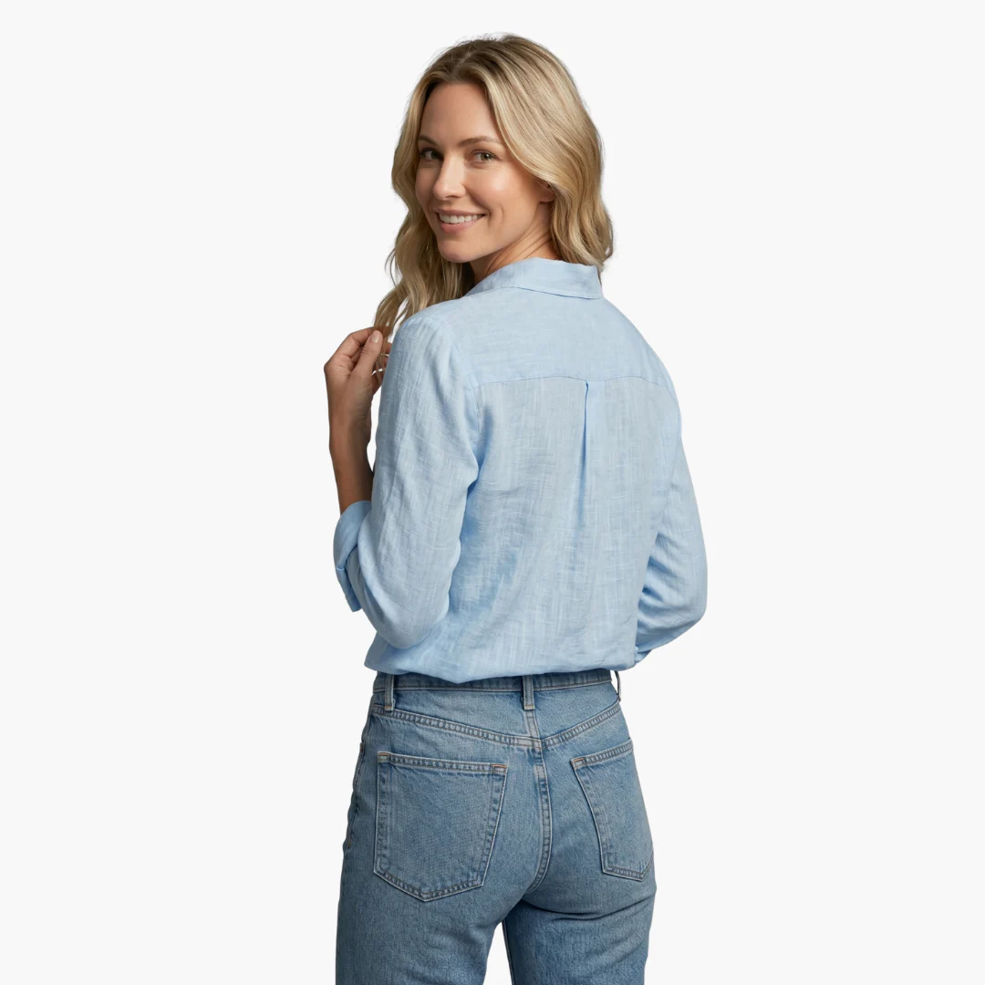 Bianca | Women's Long Sleeve Button Down Shirt - Image 4