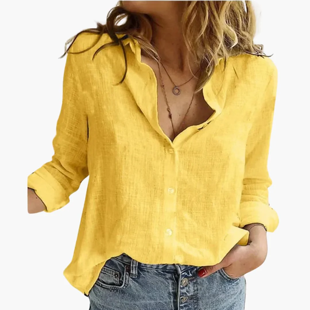 Bianca | Women's Long Sleeve Button Down Shirt - Image 7