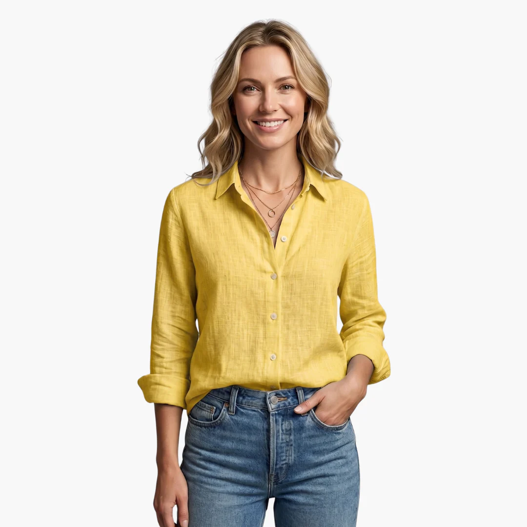 Bianca | Women's Long Sleeve Button Down Shirt - Image 8