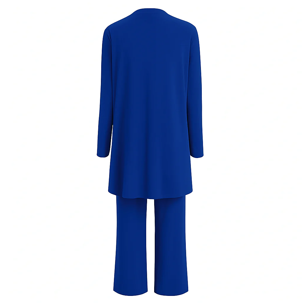 Blair | Women's 3-Piece Cardigan Tank Top & Wide Leg Pants Set - Image 8