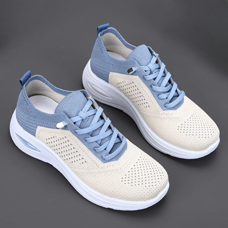 Breezy | Women's Mesh Lace Up Sneakers Air Cushion Walking Shoes - Image 2
