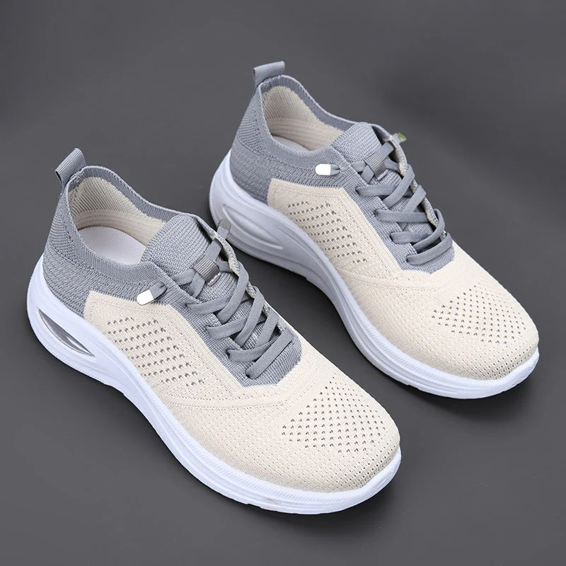 Breezy | Women's Mesh Lace Up Sneakers Air Cushion Walking Shoes - Image 3