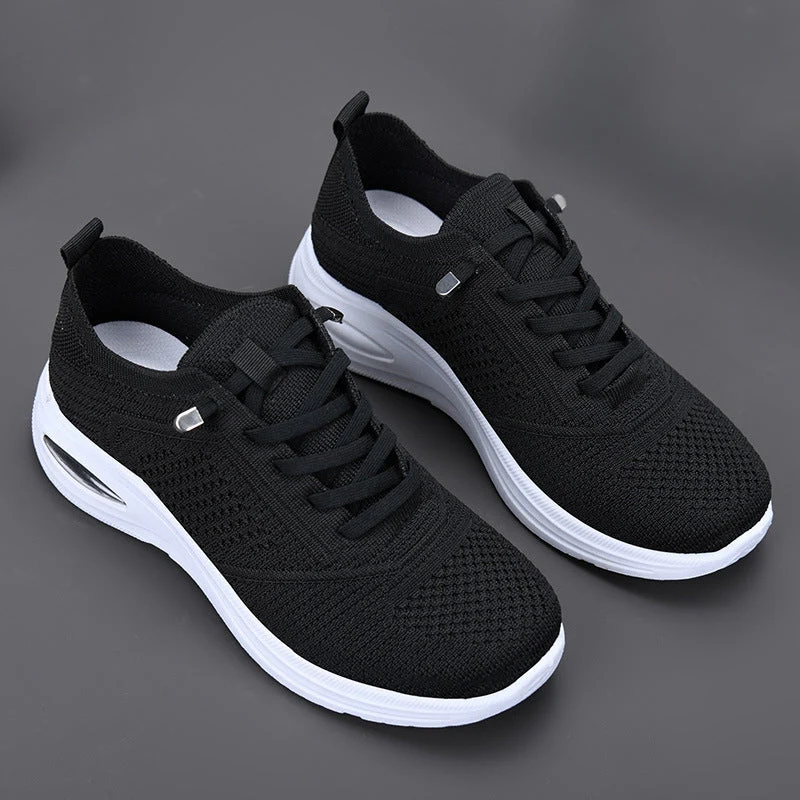 Breezy | Women's Mesh Lace Up Sneakers Air Cushion Walking Shoes - Image 4