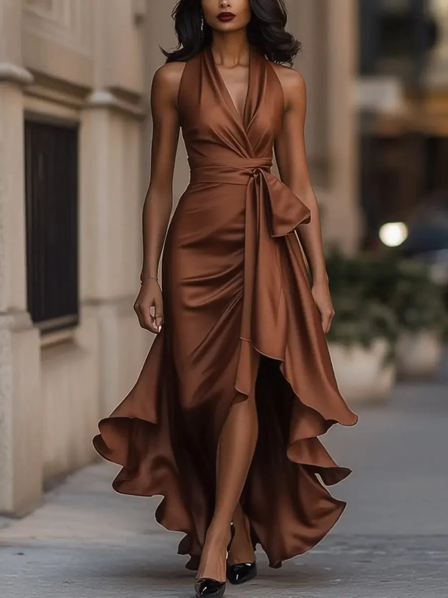 Calliope | Women's Halter Neck Maxi Dress - Image 10