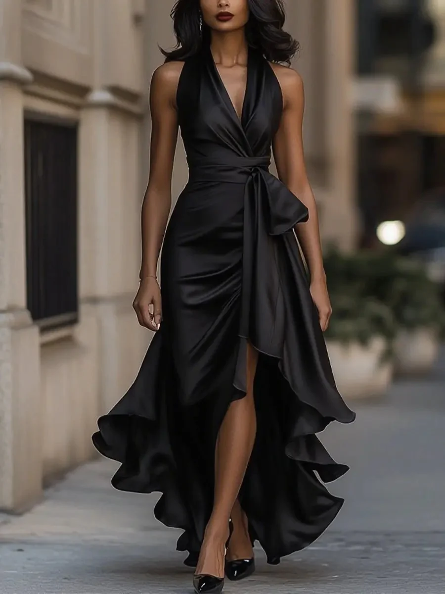 Calliope | Women's Halter Neck Maxi Dress - Image 11