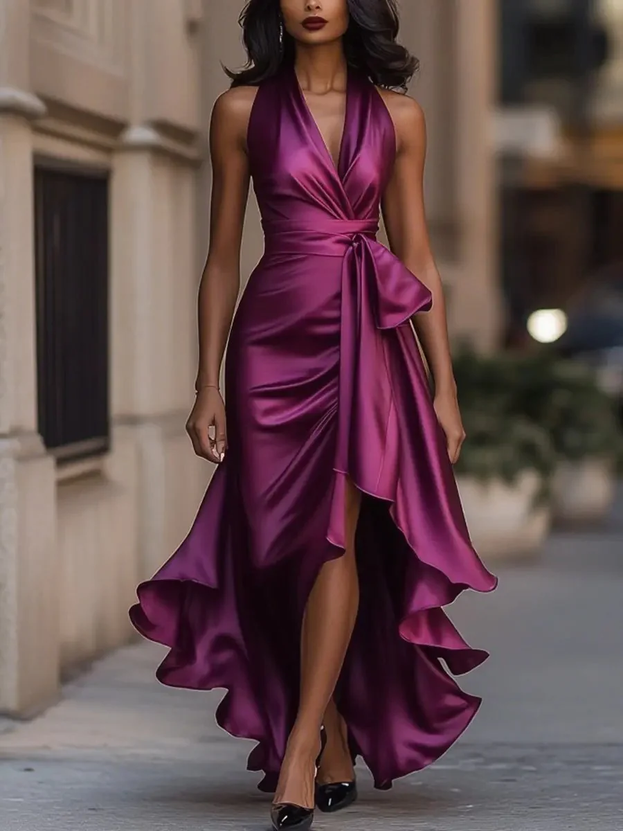 Calliope | Women's Halter Neck Maxi Dress - Image 12