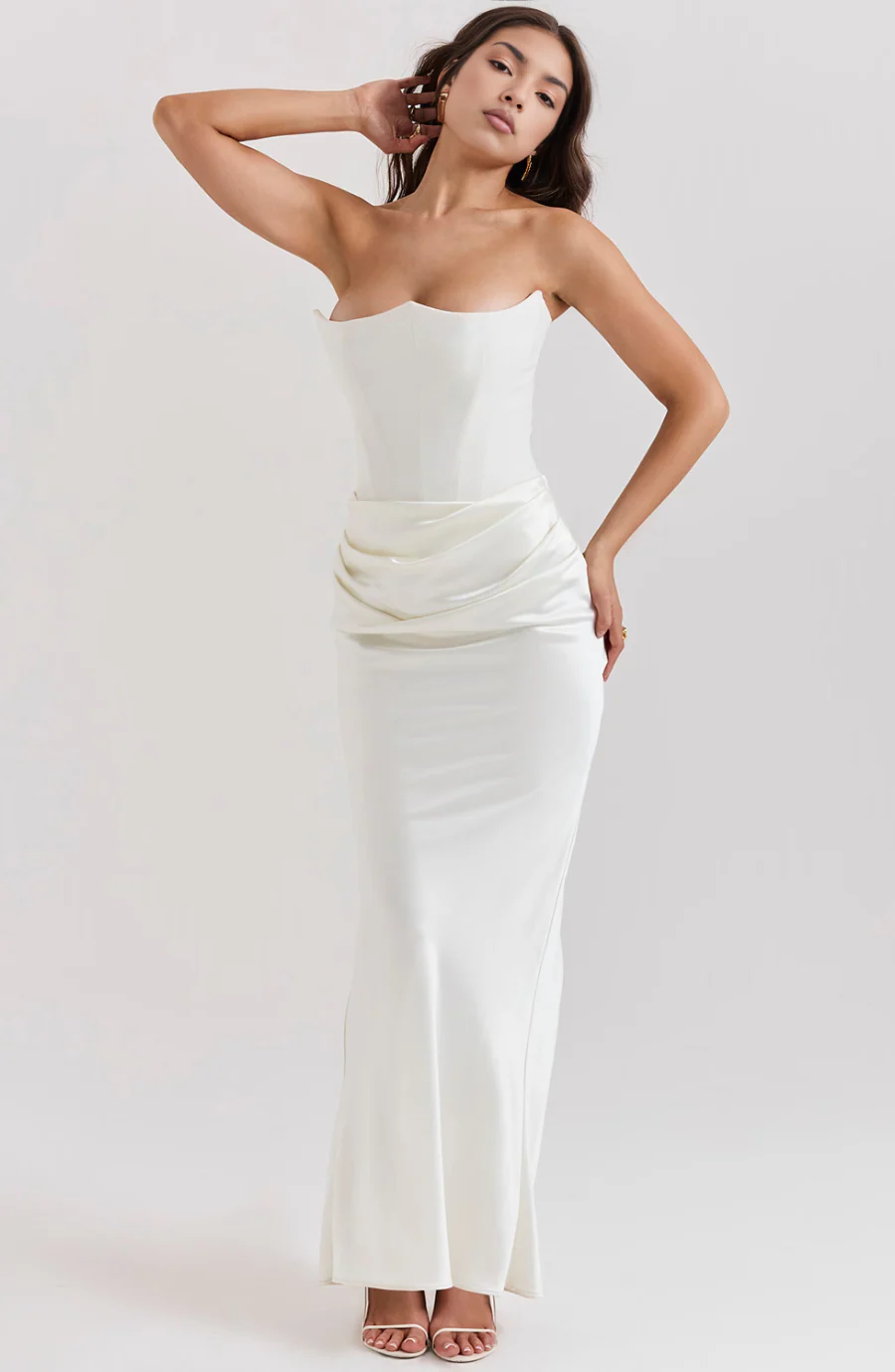 Camellia | Women's Wedding Guest Lace Strapless Dress Evening - Image 16