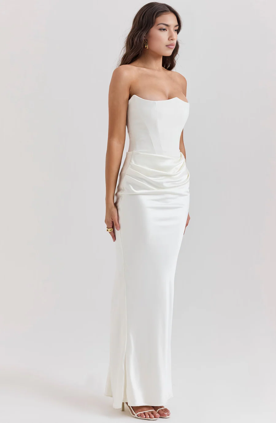Camellia | Women's Wedding Guest Lace Strapless Dress Evening - Image 17