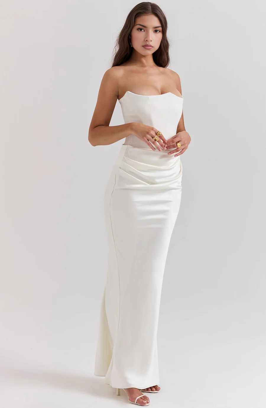 Camellia | Women's Wedding Guest Lace Strapless Dress Evening - Image 18