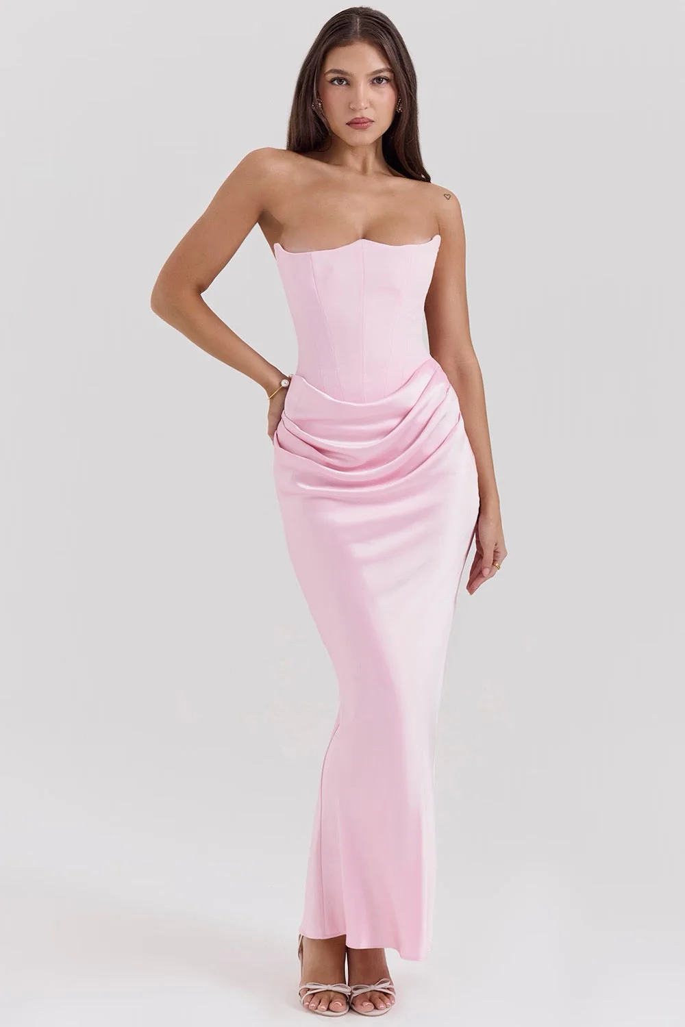 Camellia | Women's Wedding Guest Lace Strapless Dress Evening - Image 19