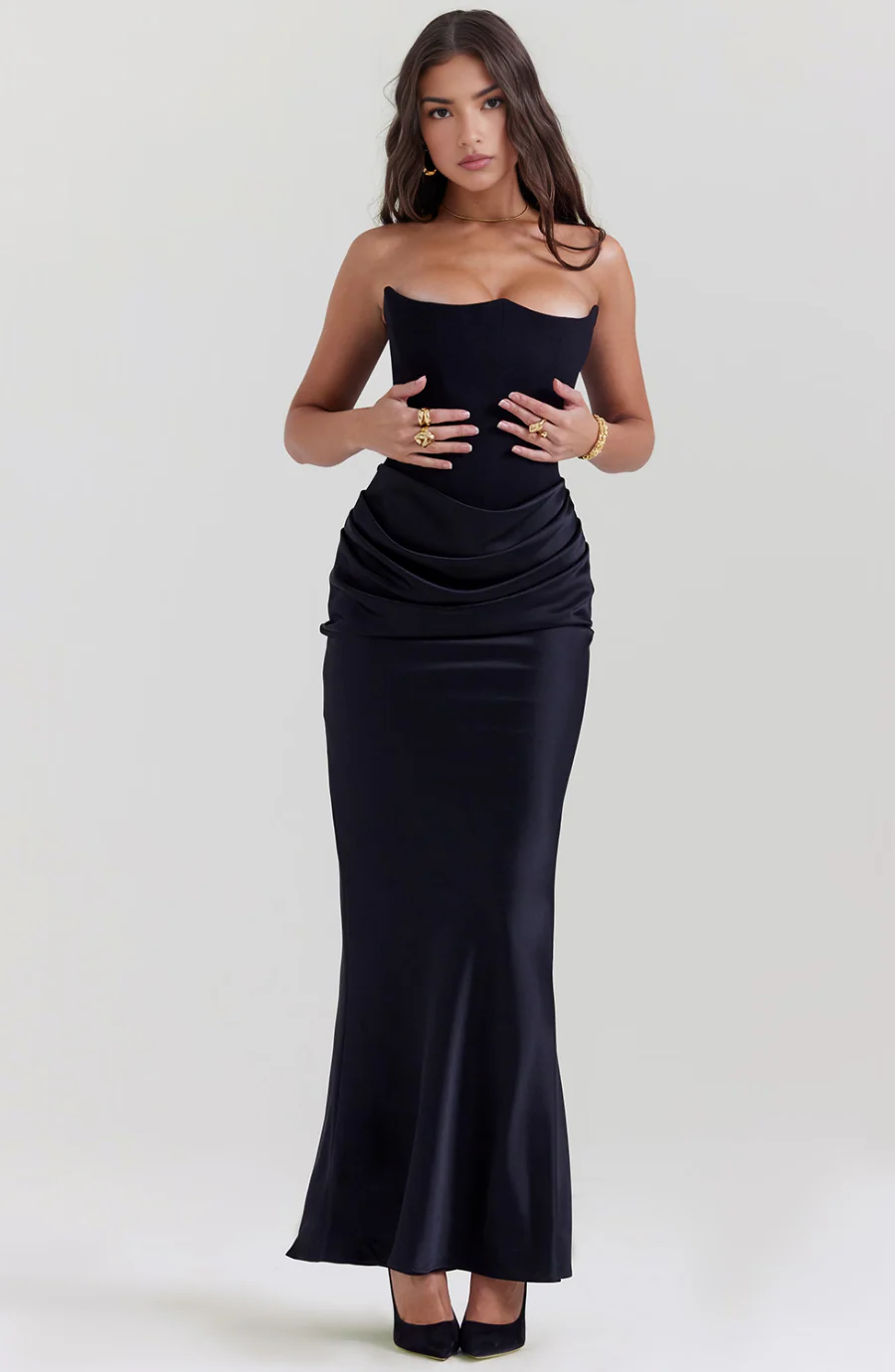 Camellia | Women's Wedding Guest Lace Strapless Dress Evening - Image 24