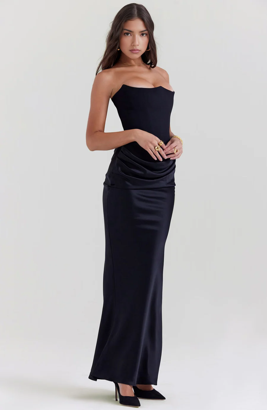Camellia | Women's Wedding Guest Lace Strapless Dress Evening - Image 26