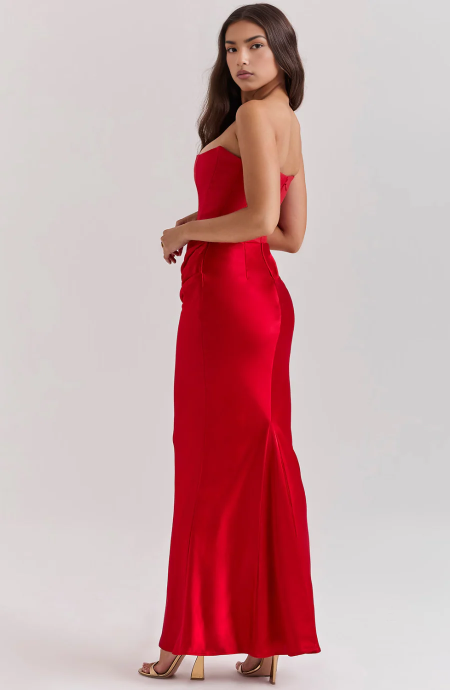 Camellia | Women's Wedding Guest Lace Strapless Dress Evening - Image 28