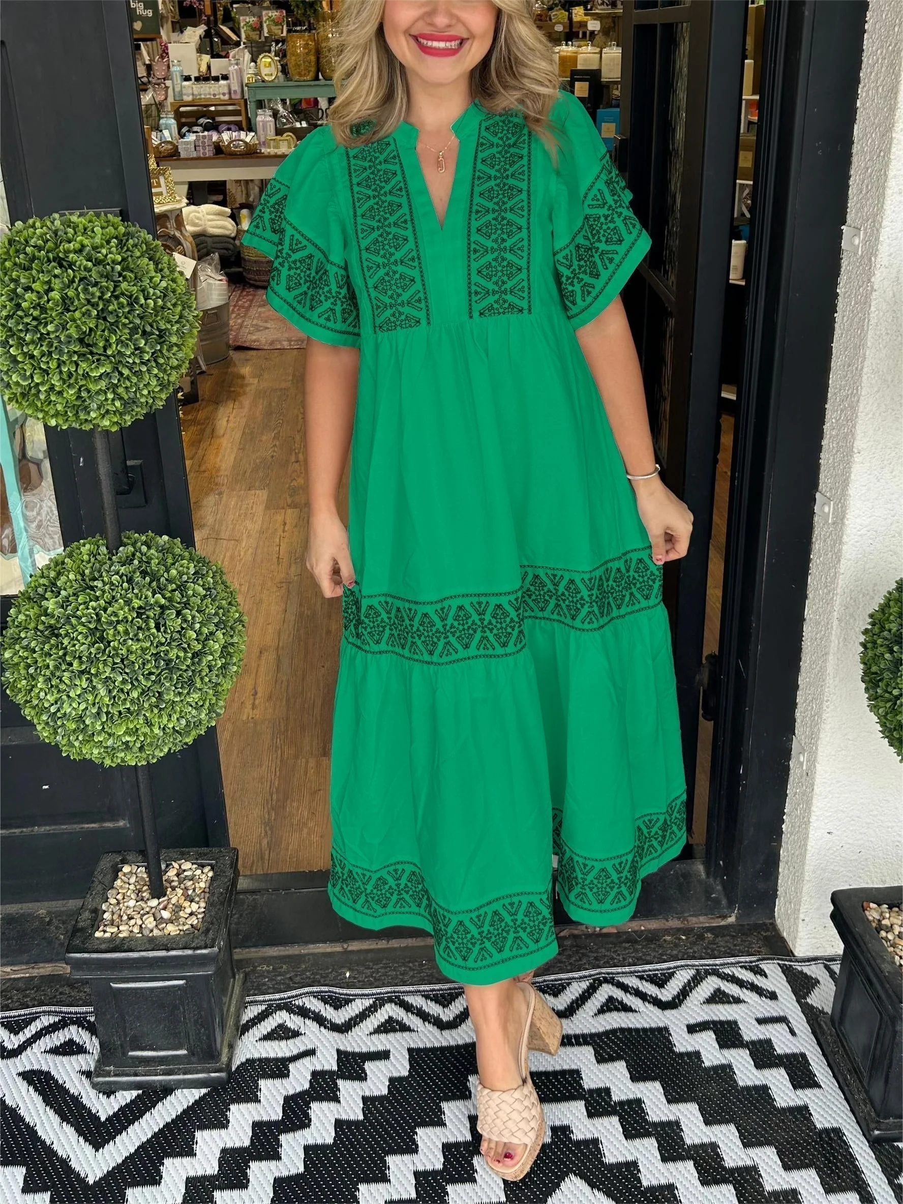 Cassandra | Women's Tummy Control Boho Flowy Loose Fit Dress - Image 7