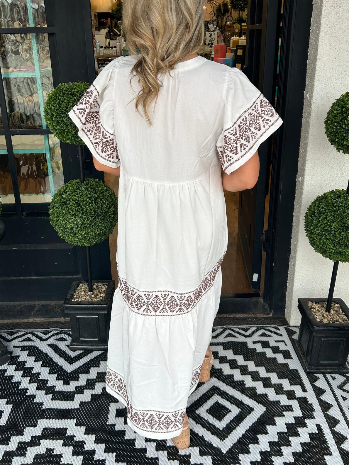 Cassandra | Women's Tummy Control Boho Flowy Loose Fit Dress - Image 9