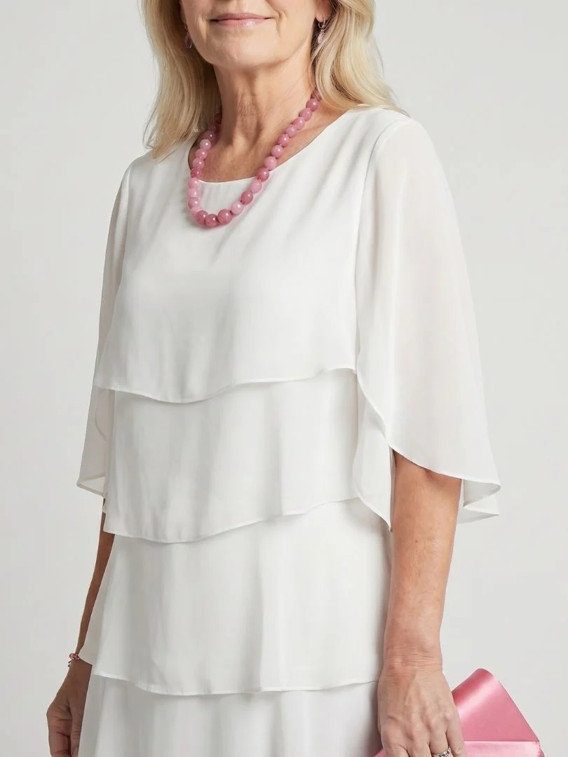 Cassia | Women's Tiered Flutter Sleeve Midi Dress - Image 10