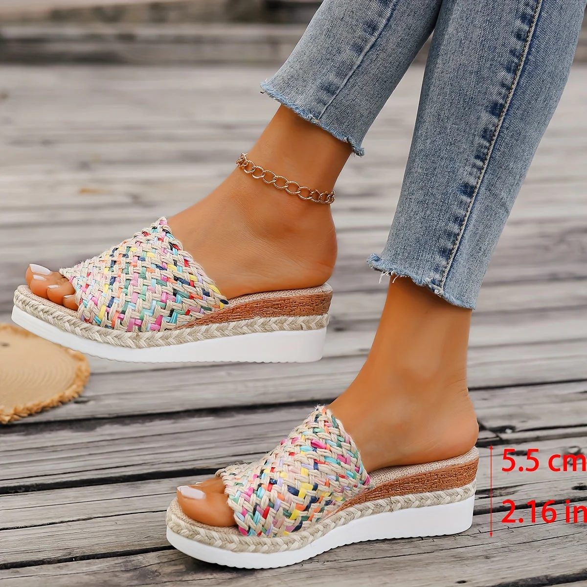 Celeste | Women's Woven Wedge Sandals - Image 9