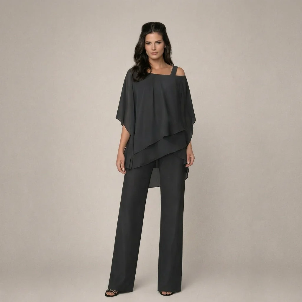 Celeste | Women's Off Shoulder Top Wide Leg Pants Set - Image 2