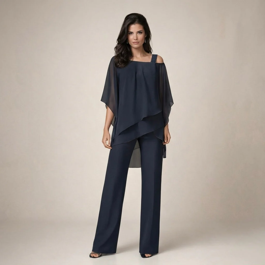Celeste | Women's Off Shoulder Top Wide Leg Pants Set - Image 4