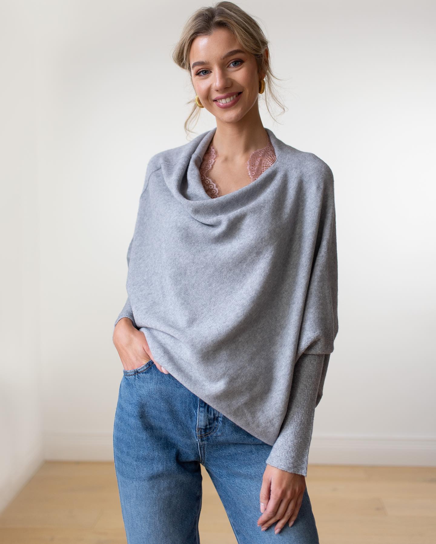 Celestina | Women's Off Shoulder Long Sleeve Sweater - Image 2