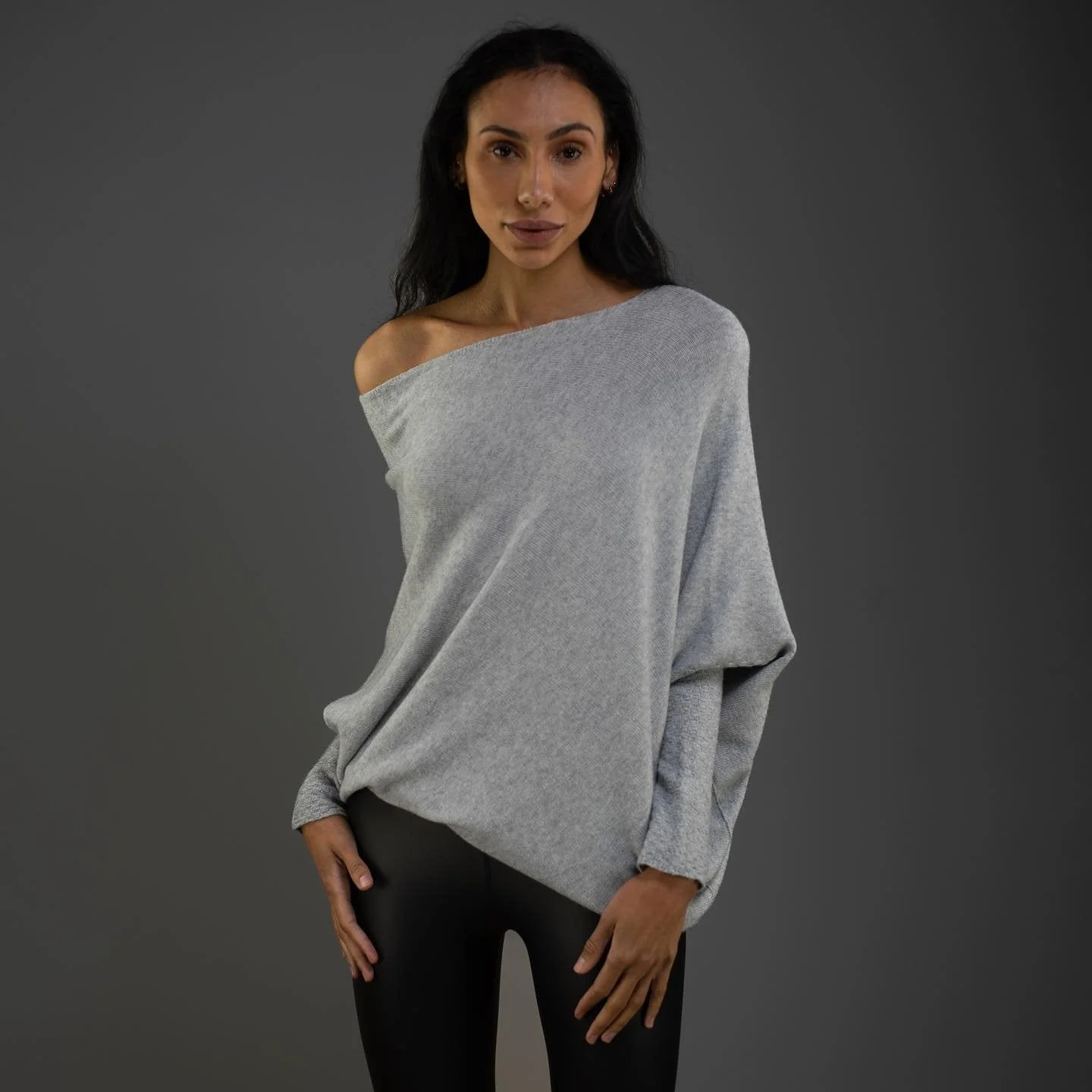 Celestina | Women's Off Shoulder Long Sleeve Sweater - Image 3