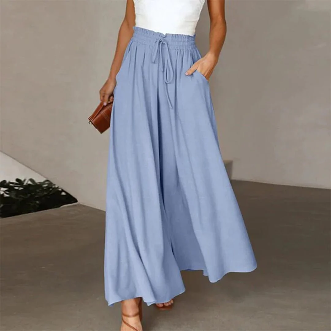 Clementine | Women's High Waisted Wide Leg Palazzo Pants - Image 5