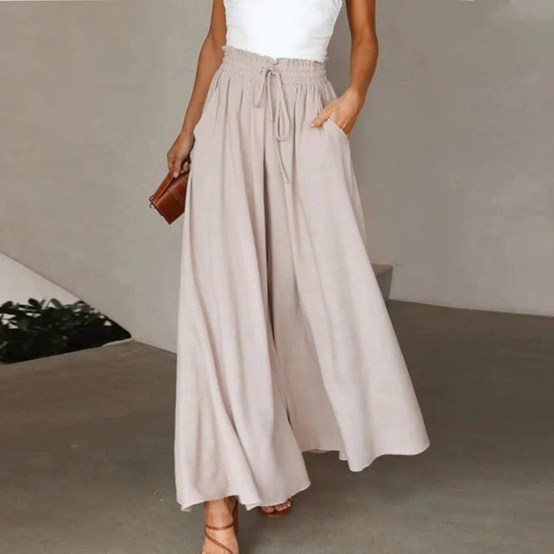 Clementine | Women's High Waisted Wide Leg Palazzo Pants - Image 6