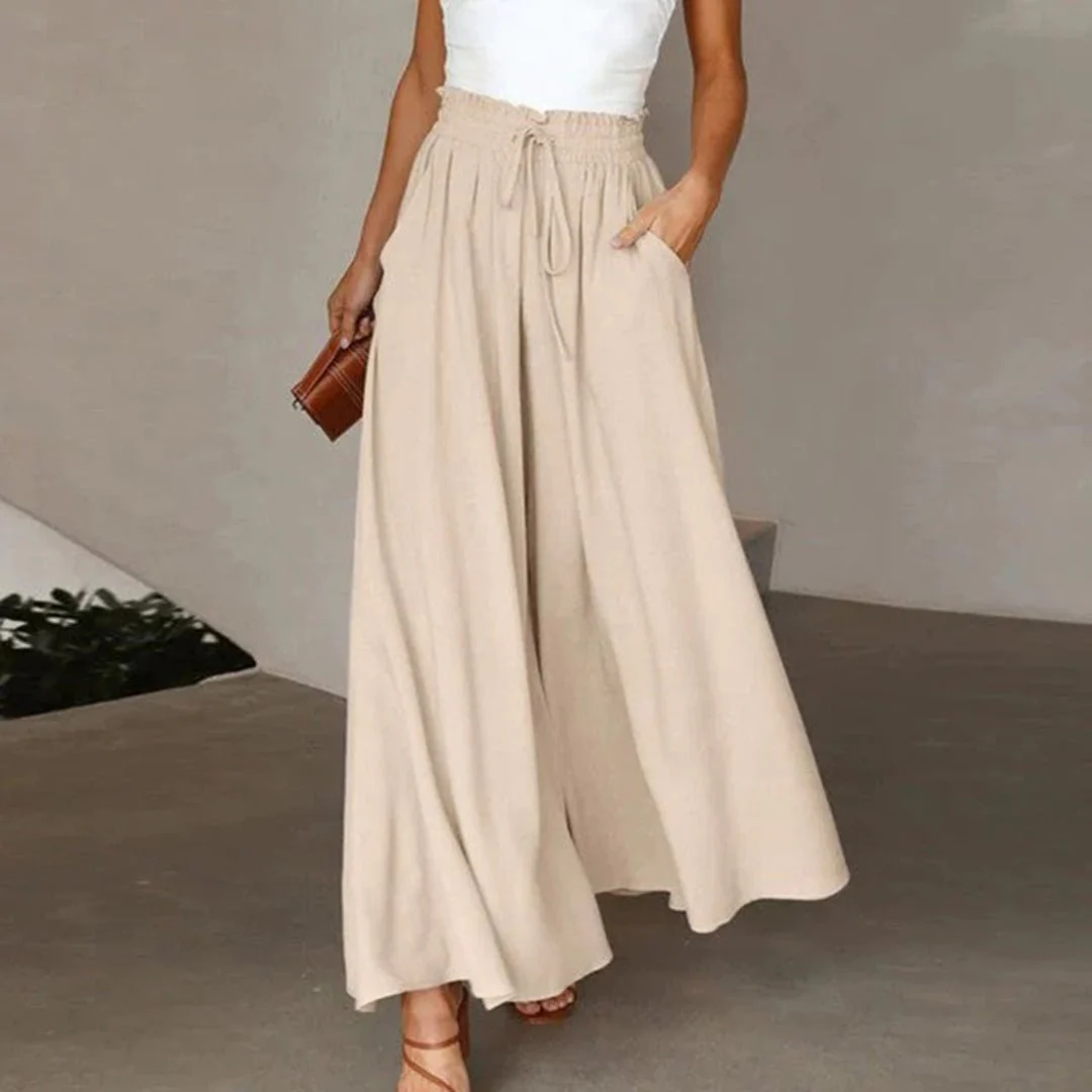 Clementine | Women's High Waisted Wide Leg Palazzo Pants - Image 7