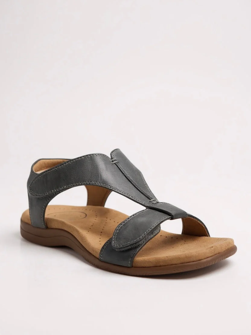 Dove | Women's Flat Cushioned T-Strap Sandals for Walking - Image 6