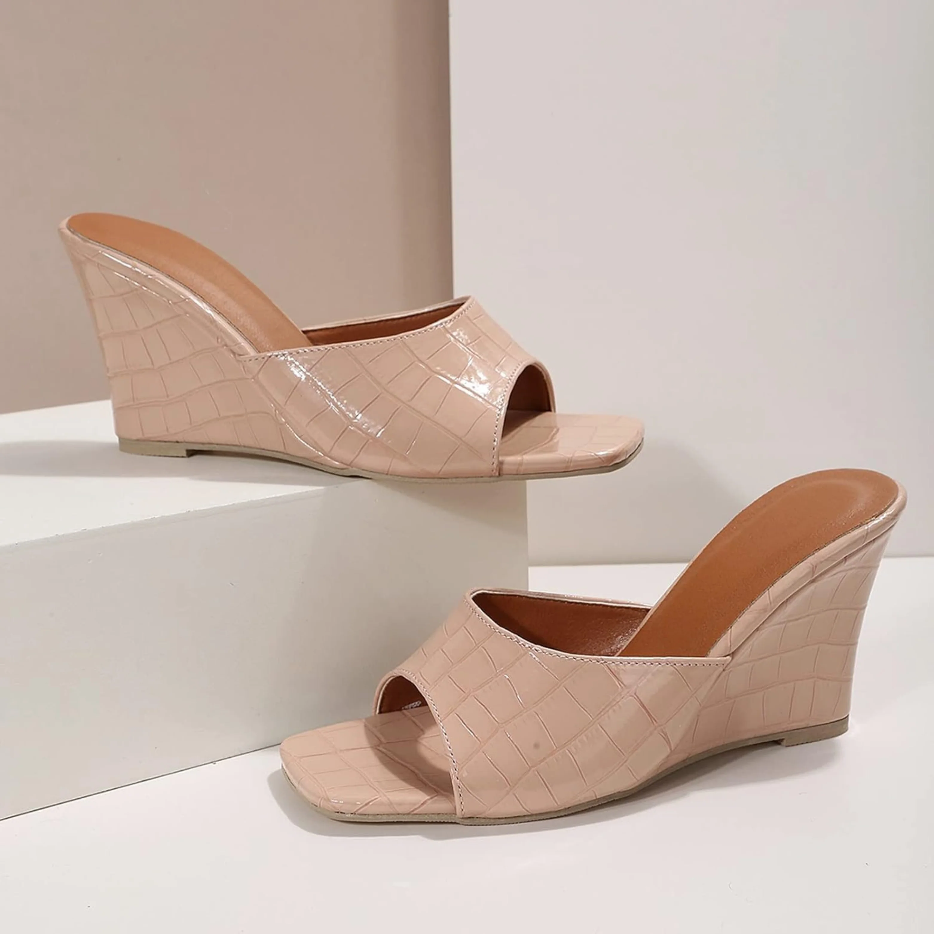 Eden | Women's Leather Wedge Cushioned Shoes - Image 10