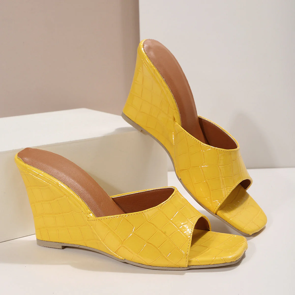 Eden | Women's Leather Wedge Cushioned Shoes - Image 6