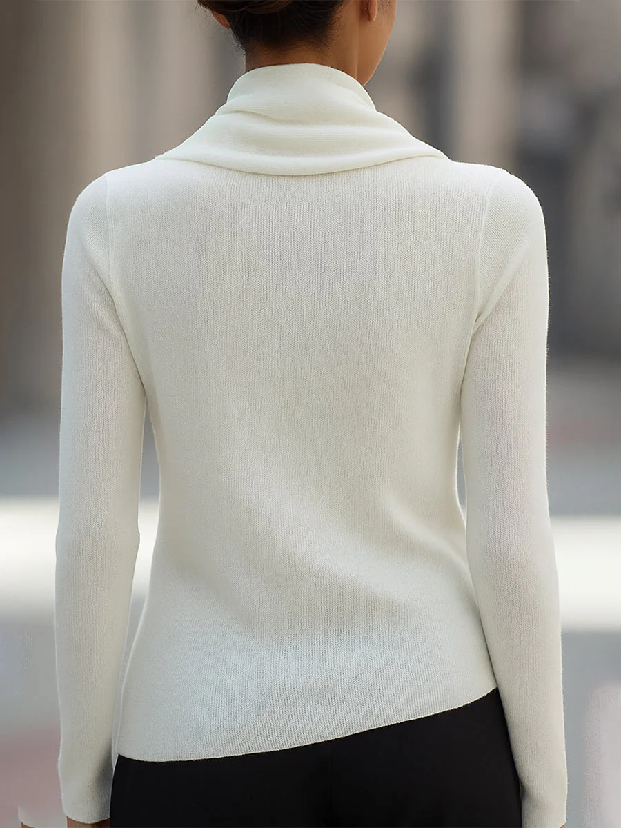 Ella™ | Draped Cowl Neck Long-Sleeve Top - Image 11
