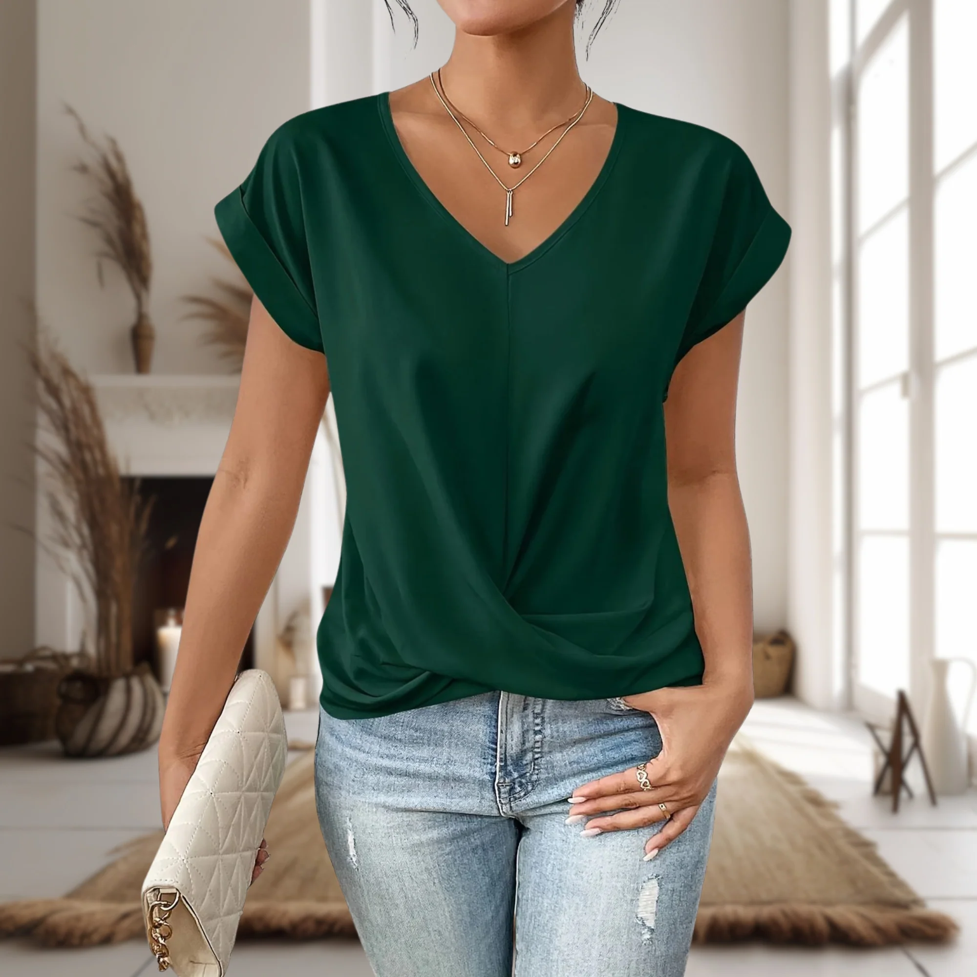 Elle™ | Casual Sweetheart Neck T-Shirt - Image 7