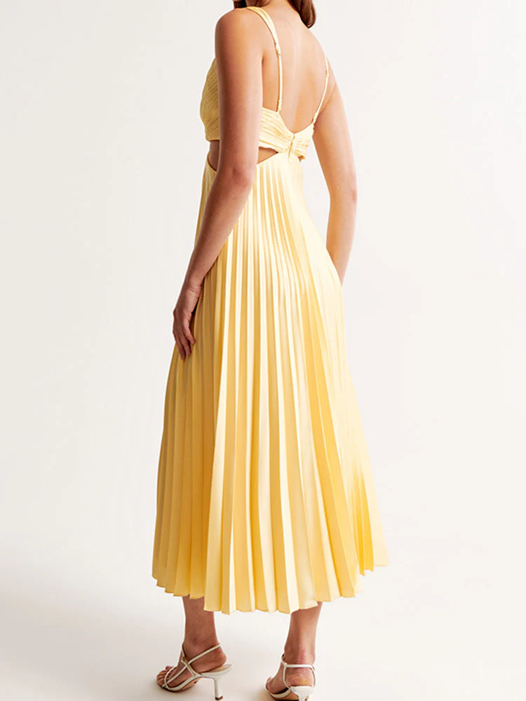 Elle | Women's Wedding Guest V-Neck Maxi Dress Evening - Image 4